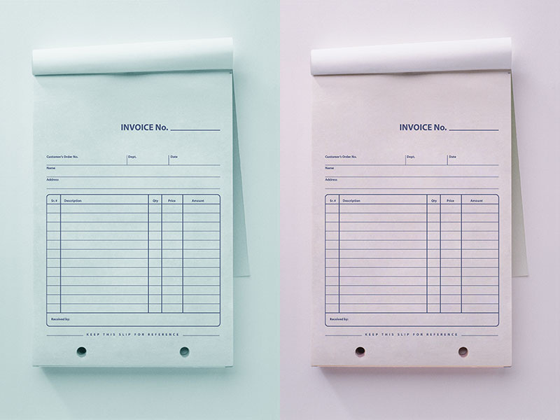 Download Free Company Retail Invoice Bill Pad Mockup PSD by Zee Que | Designbolts on Dribbble