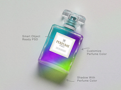 Free Scent / Perfume Bottle Mockup PSD