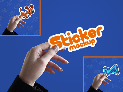 Free Sticker Mockup PSD