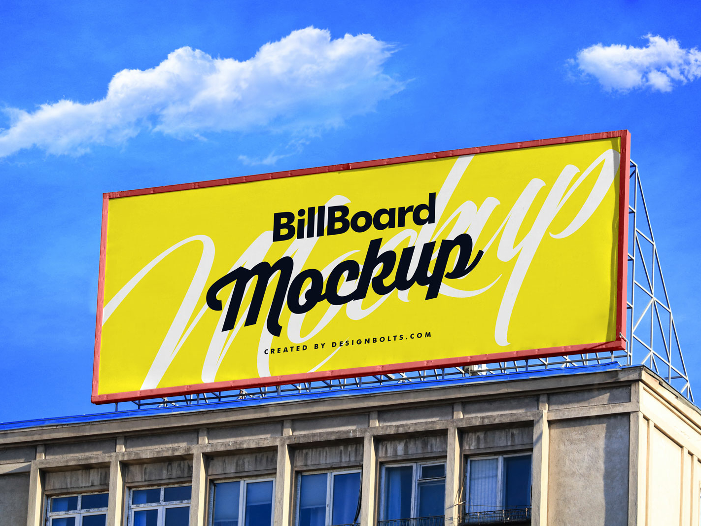 Download Free Billboard On Building Mockup PSD by Zee Que | Designbolts on Dribbble