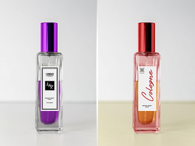 Free Cologne / Perfume / Scent Spray Bottle Mockup PSD