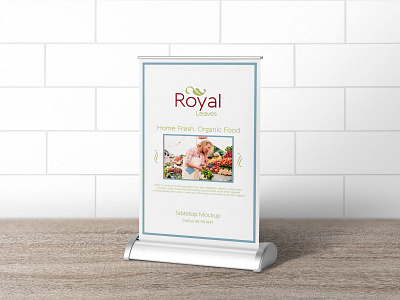 Free Retractable Tabletop Menu Mockup PSD