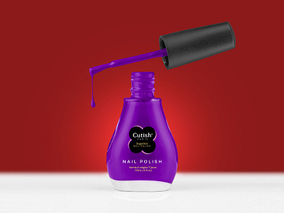 Free Nail Polish Bottle Mockup PSD