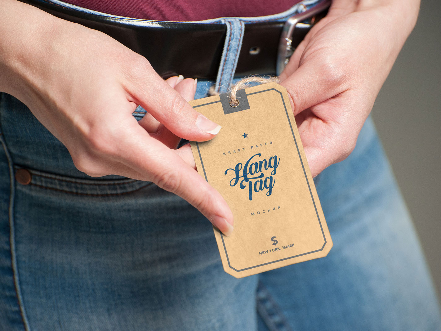 Download Free Hand Holding Kraft Paper Hang Tag Mockup PSD by Zee ...