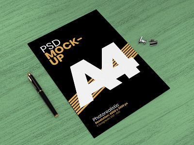 Free A4 Paper Flyer / Resume Mockup PSD