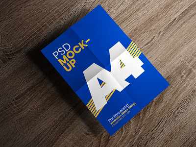 Free Folded Paper A4 Size Flyer / Poster Mockup PSD a4 mockup flyer mockup folded paper mockup free mockup freebie mockup mockup psd paper mockup poster mockup psd mockup