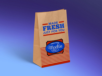 Free Kraft Paper Take Away Food Packaging Mockup PSD