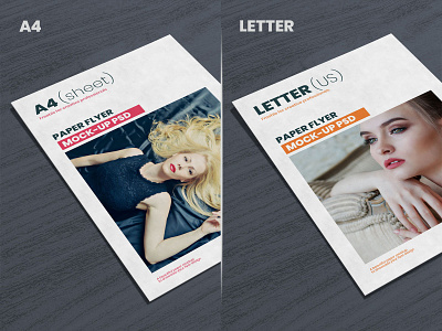 Free A4 / Letter (US) Paper Flyer Mockup PSD