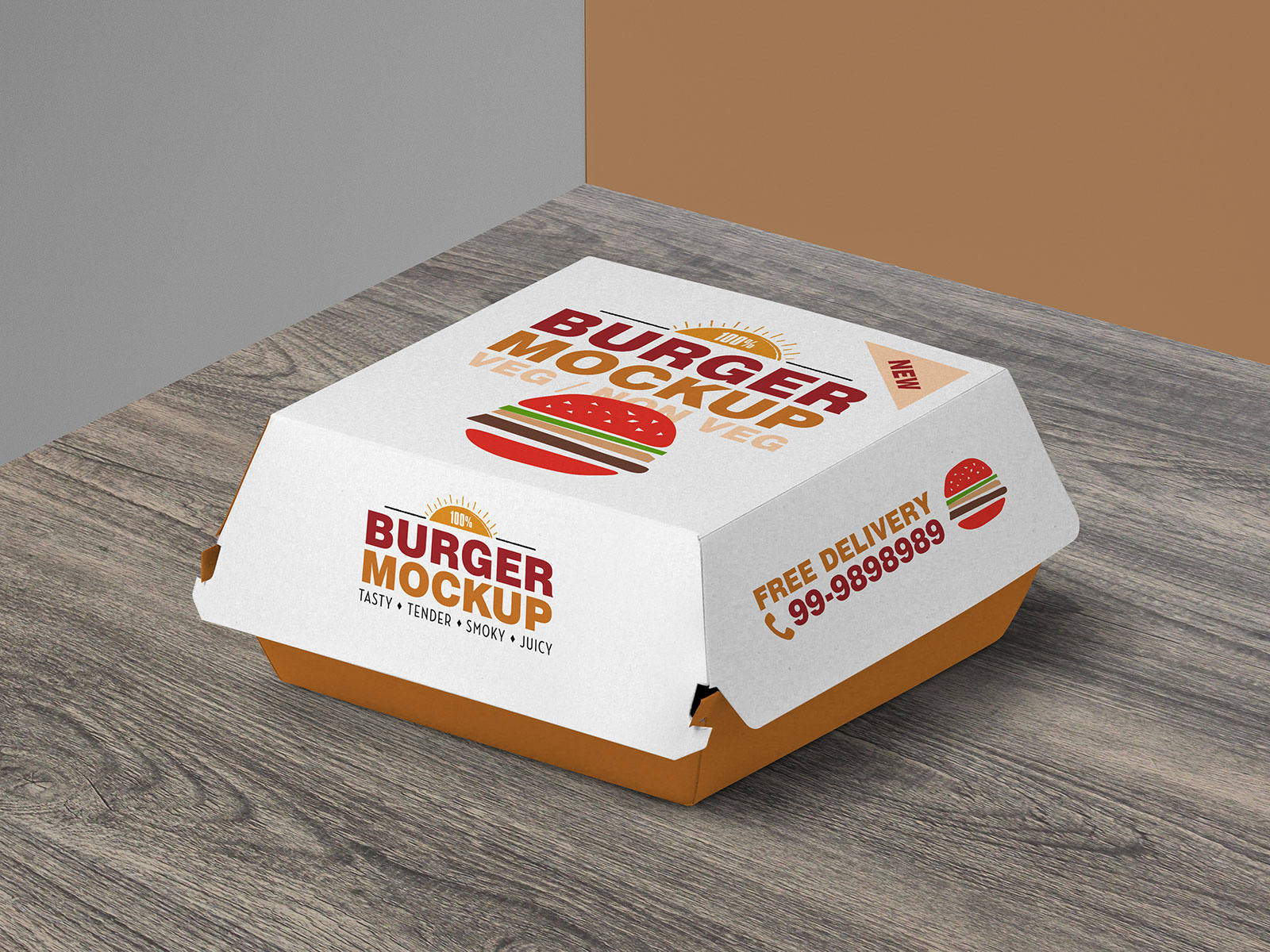 Download Free Burger Box Packaging Mockup PSD by Zee Que ...