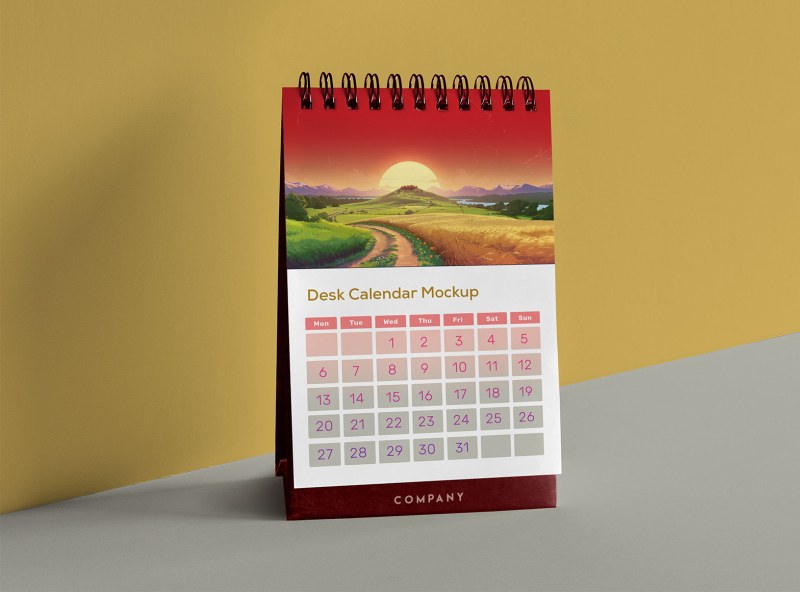 Download Free Table / Desk Calendar Mockup PSD by Zee Que | Designbolts on Dribbble
