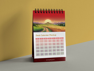 Free Table / Desk Calendar Mockup PSD