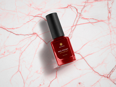 Free Nail Polish Bottle Mockup PSD