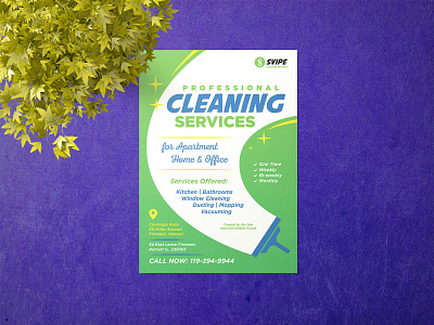 Free Cleaning Services Flyer Design Template Ai ai flyer flyer design template flyer template free ai free flyer freebie