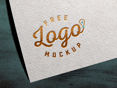 Free Gold / Silver Foil Textured Card Logo Mockup PSD