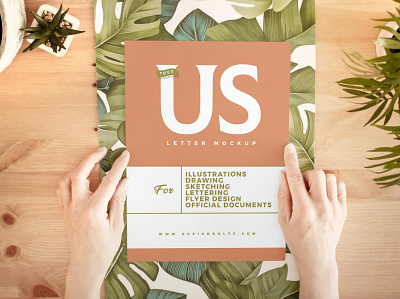 Free Hand Holding White US Letter Paper Mockup PSD free mockup freebie mockup psd paper mockup psd mockup us letter paper mockup