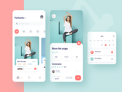 Fitness class booking process, I hope you like the color mobile ui ux 设计