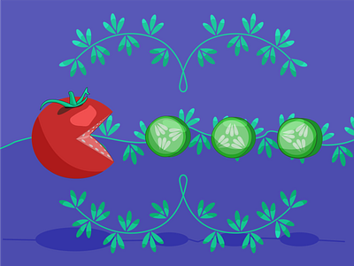 pacman tomate fun illustration pacman tomato