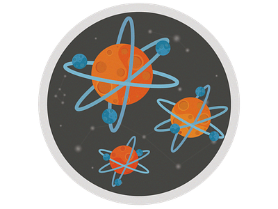 Pin Planet-atom atom illustration pin planet