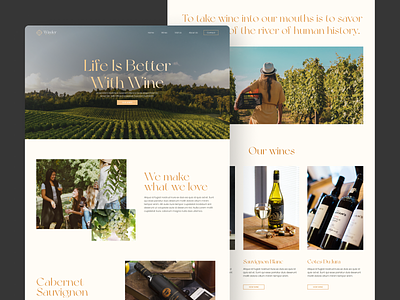 Winery Website bottle design grape grapes layout typography ui ux web webdesign website wine wine bottle winery wineyard
