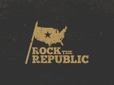 Rock The Republic america american flag grunge hipster logo republic rock star