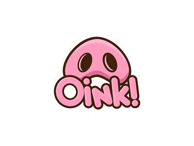 Oink! logo nose oink pig