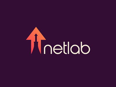 NetLab design lab logo negative net space