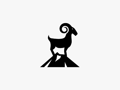 Goat animal design goat logo rock