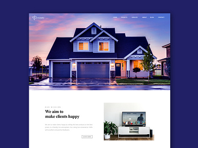 Landing Page home homepage house icons interaface layout nature ui webdesign website