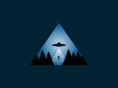 Ufo design tree ufo vector