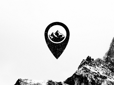 Mountain Spot Logo Design branding design gps location logo mountain peak spot