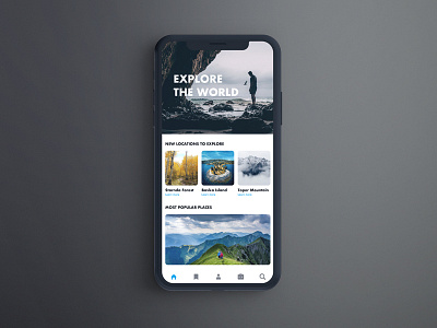 Explore / App UI app application design explore mobile travel ui ux vector