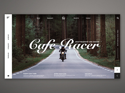 Cafe Racer V2 / Web UI cafe design lettering motorcycle one page racer type ui ux web website