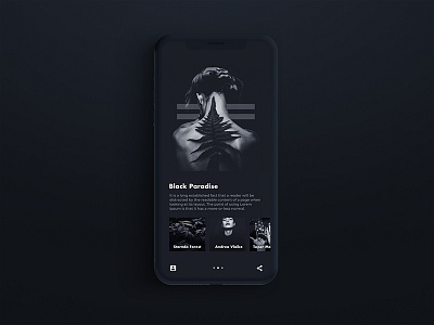 Black Paradise / App UI app application black design mobile paradise ui ux wireframe