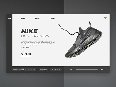 Nike Shop / Web UI app application design icon layout minimal nike shoes shop typography ui ux web webdesign website wireframe