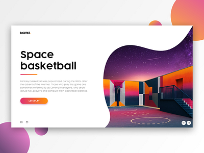 Space Basketball / Web UI app application basketball design icon illustration layout logo space typography ui ux vector web webdesign website