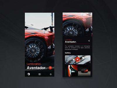 Lamborghini Aventador / App UI