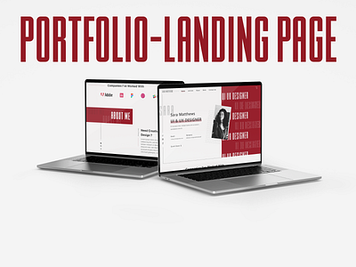 Portfolio Landing Page | UI UX Design adobe xd design landing page design portfolio typography ui ui design user experience user interface ux ui vector