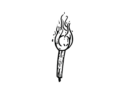 Dualism branding burn design fat handmade logo vector