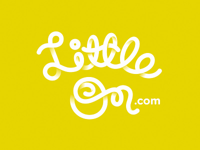Little On art flat kids line little logo vector
