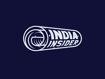 India Insider art branding clean design flat icon logo minimal typography vector