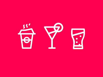 August Office Locations beer brisbane coffee iconography icons martini melbourne sydney