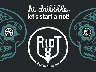 Riot x dribbble debut brand identity branding debut design dribbble debut graphic design illustrations logo uiux user experience user interface web design