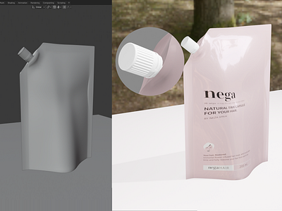 Cosmetic Package Design 3d blender blender3d illustration photoshop