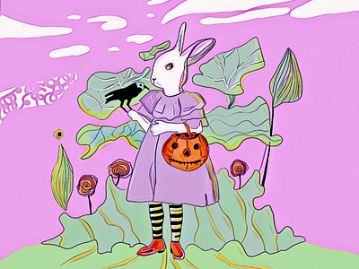 rabbit on Halloween