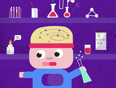 chemistry design flat illustration vector дизайн ілюстрація