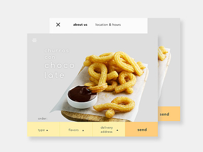 UI #4 Landing Page 004 chocolate churros dailyui food landing page sketch ui ui design ux web design