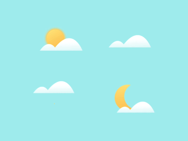 UI #10 Weather Icons after effects animation daily ui icons moon rain sun thunder ui weather