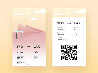 UI #17 boarding pass boarding pass daily ui illustration indie la mobile ui