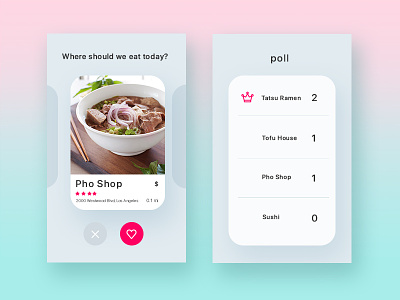 UI #19 Voting daily ui design poll restaurants ui ux voting