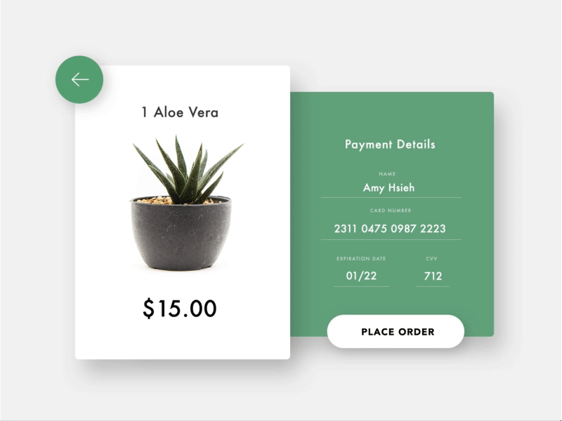 UI #21 Credit Card Checkout animation checkout credit card daily ui design framer interaction motion graphics prototype ui